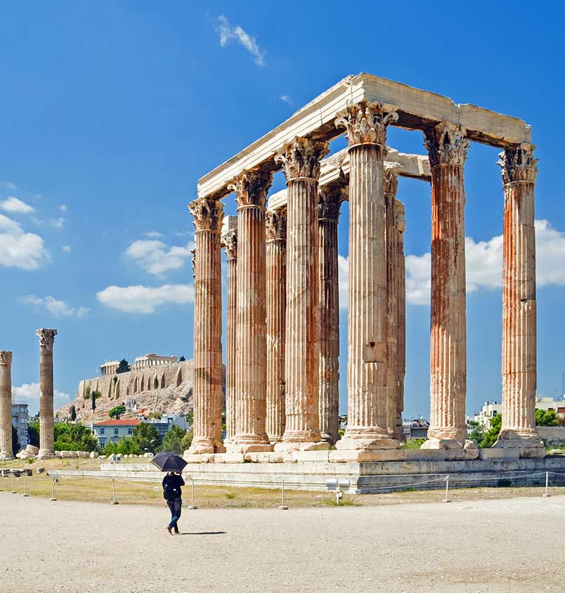 L'Olympiéion, ou temple de Zeus olympien L'Olympiéion, ou temple de Zeus olympien